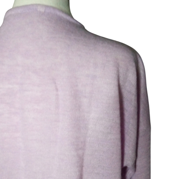 Soft Surroundings Valentina 1/2 Zip Lavender Slub Jersey Tunic Top Size Large - Picture 5 of 7